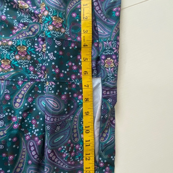 Athleta Dahlia Paisley Printed V-Neck Sleeveless Mini Dress Sz 10 - Picture 10 of 15